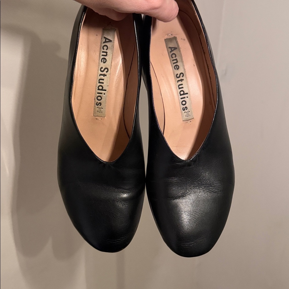 Acne Black Sully Block Heel